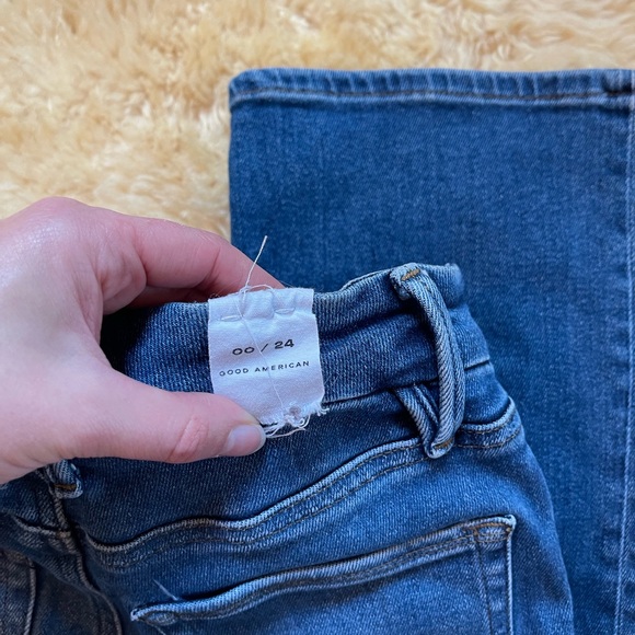 NEW Good American Good Legs Crop Mini Boot Jean GLCMB731T - Picture 6 of 9